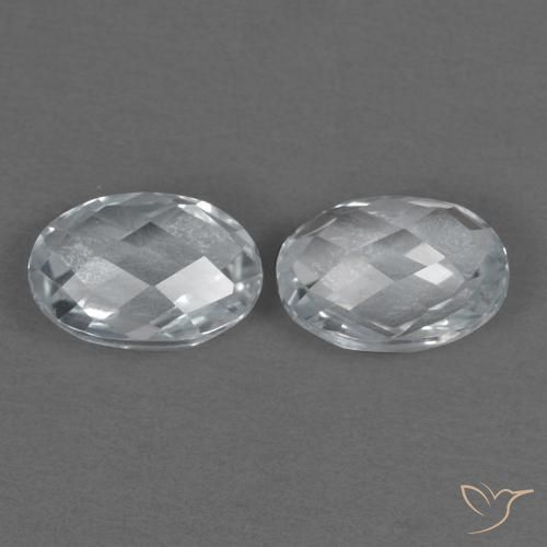 1.34 ct natürliche Weiß Topas-Edelsteine, Oval, VVS