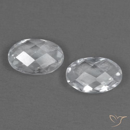0.99 ct natürliche Weiß Topas-Edelsteine, Oval, VVS