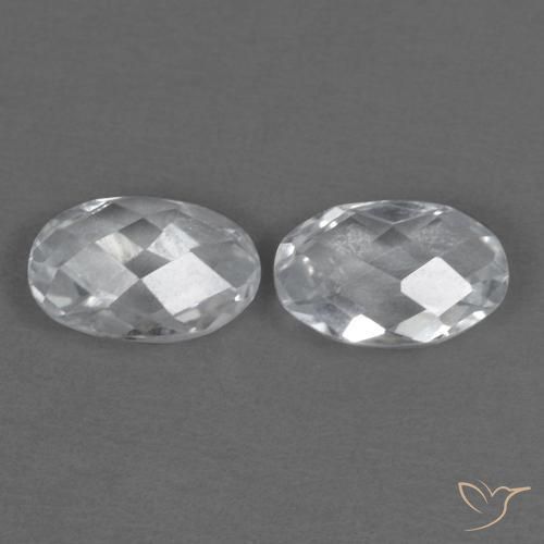 0.99 ct natürliche Weiß Topas-Edelsteine, Oval, VVS