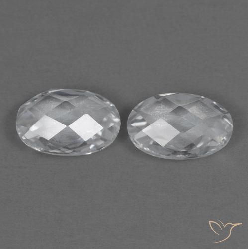 1.00 ct natürliche Weiß Topas-Edelsteine, Oval, VVS