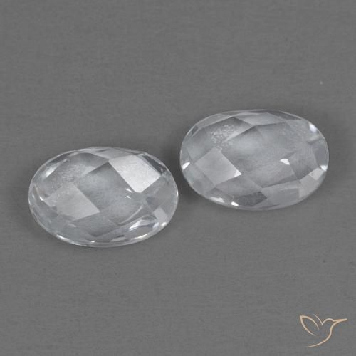 1.32ctw Natürlicher Weiß Topas, Oval, VVS
