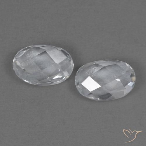 1.32 ct natürliche Weiß Topas-Edelsteine, Oval, VVS