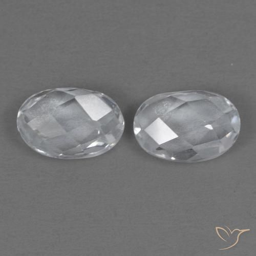 1.32 ct natürliche Weiß Topas-Edelsteine, Oval, VVS