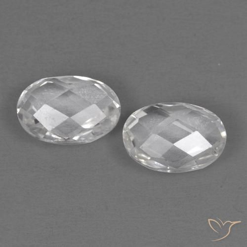 1.30ctw Natürlicher Weiß Topas, Oval, VVS