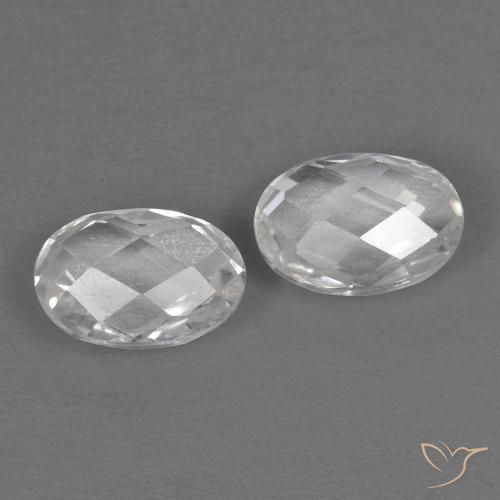 1.30 ct natürliche Weiß Topas-Edelsteine, Oval, VVS