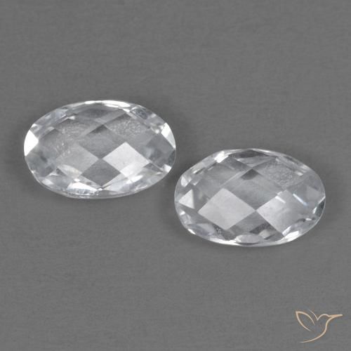 1.07ctw Natürlicher Weiß Topas, Oval, VVS