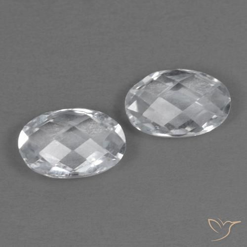 1.07 ct natürliche Weiß Topas-Edelsteine, Oval, VVS