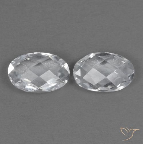 1.07 ct natürliche Weiß Topas-Edelsteine, Oval, VVS