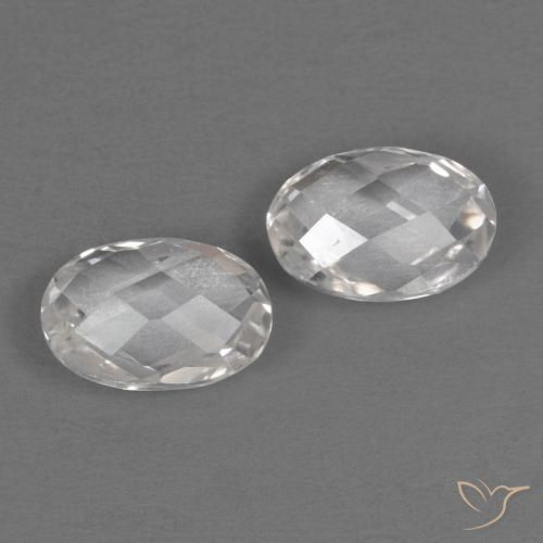 1.32 ct natürliche Weiß Topas-Edelsteine, Oval, VVS