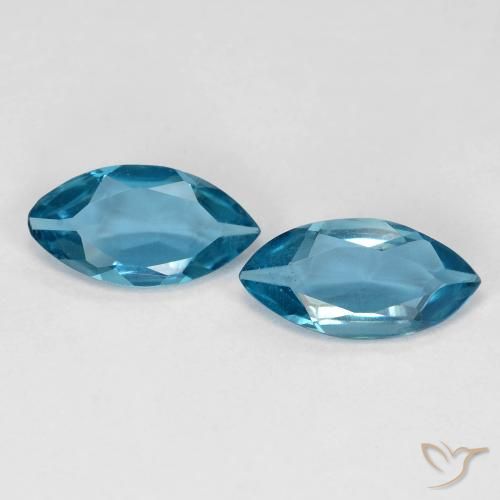 1.99ctw Natürlicher London Blau Topas, Marquise, VS