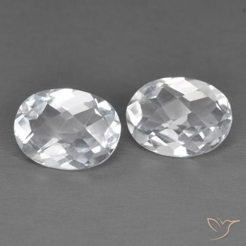 3.02ctw Natürlicher Weiß Topas, Oval, VVS