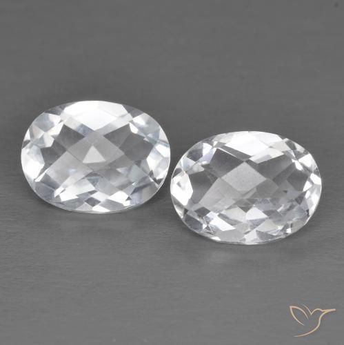 3.02 ct natürliche Weiß Topas-Edelsteine, Oval, VVS