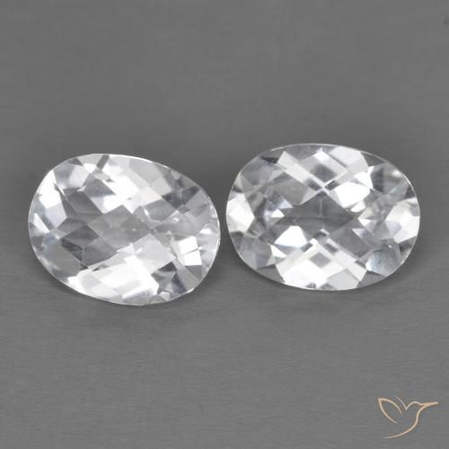2.88 ct natürliche Weiß Topas-Edelsteine, Oval, VVS-VS