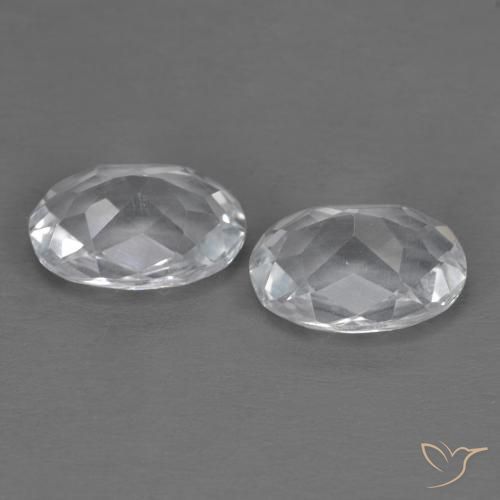 2.88 ct natürliche Weiß Topas-Edelsteine, Oval, VVS-VS