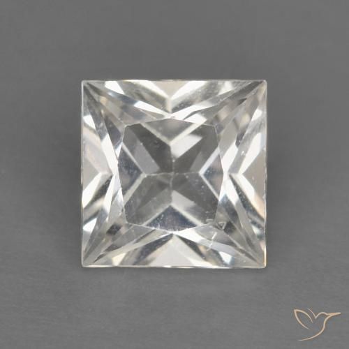 1.24ct Natürlicher Klares Weiß Topas, Quadrat, VVS