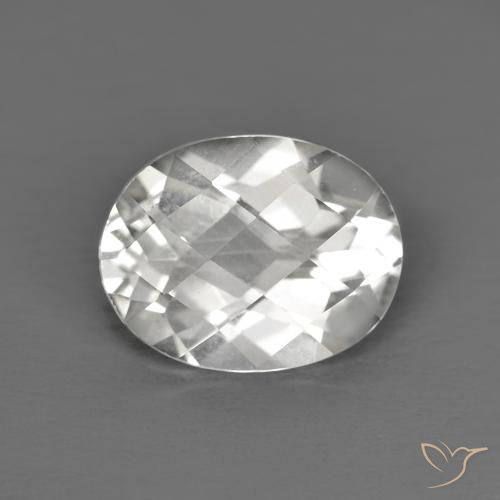 3.34ct Natürlicher Weiß Topas, Oval, VVS