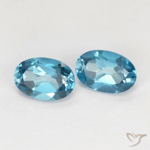1.24 ct natürliche London Blau Topas-Edelsteine, Oval, VVS-VS