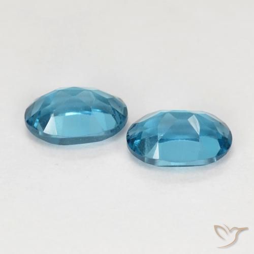 1.24 ct natürliche London Blau Topas-Edelsteine, Oval, VVS-VS
