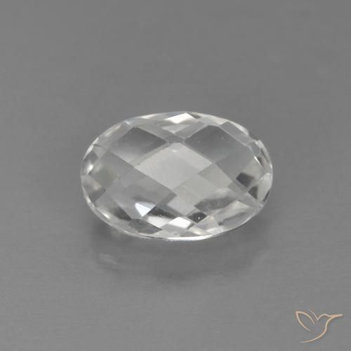 0.67ct Natürlicher Weiß Topas, Oval, VVS