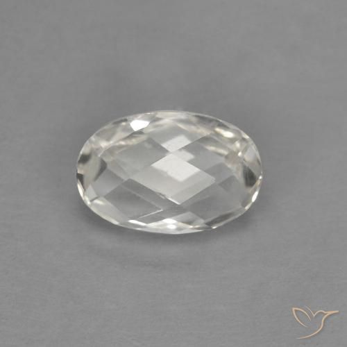 0.64ct Natürlicher Warmweiß Topas, Oval, VS