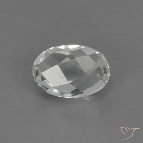 0.67ct Natürlicher Warmweiß Topas, Oval, VVS-VS