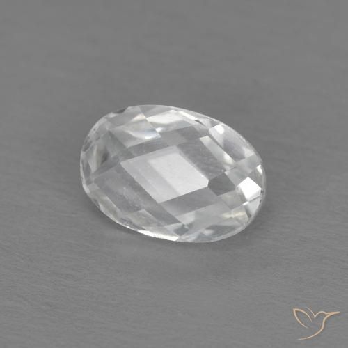 0.70ct Natürlicher Weiß Topas, Oval, VVS