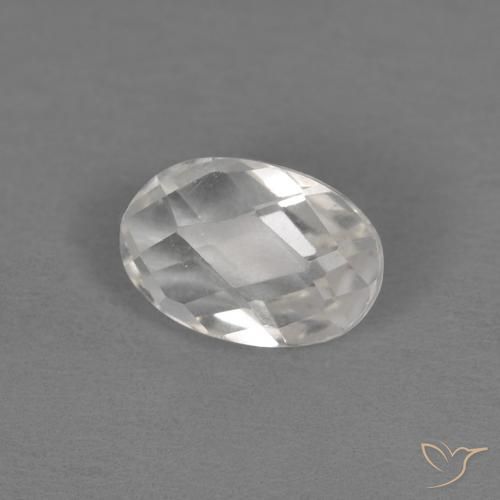 0.61ct Natürlicher Weiß Topas, Oval, VVS