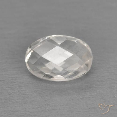 0.68ct Natürlicher Warmweiß Topas, Oval, VVS