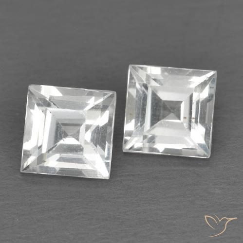 1.14 ct natürliche Weiß Topas-Edelsteine, Quadrat, VVS-VS