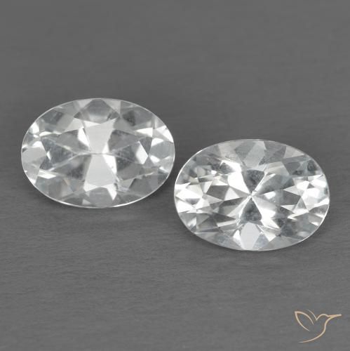 1.95ctw Natürlicher Weiß Topas, Oval, VVS-VS