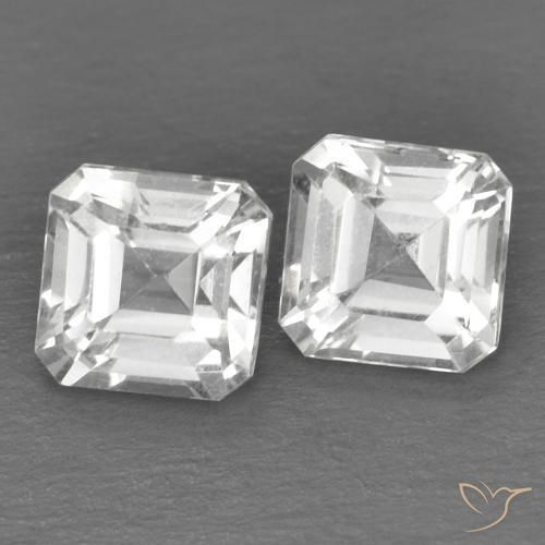 1.66 ct natürliche Weiß Topas-Edelsteine, Oktagonschliff, VVS-VS