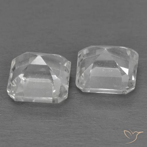1.66 ct natürliche Weiß Topas-Edelsteine, Oktagonschliff, VVS-VS