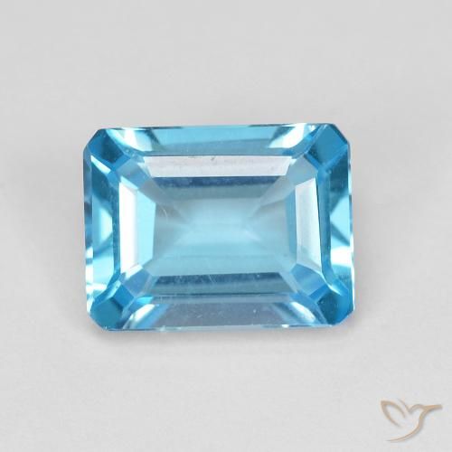 1.95ct Natürlicher Swiss Blue Topas, Smaragdschliff, VVS
