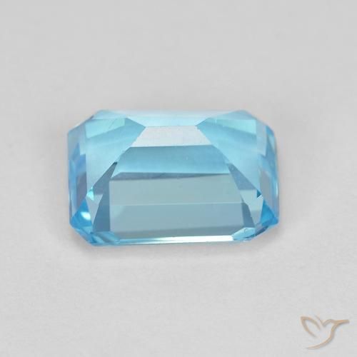9,17 ctw natürlicher Swiss Blue Topas, Oktagonschliff, VVS