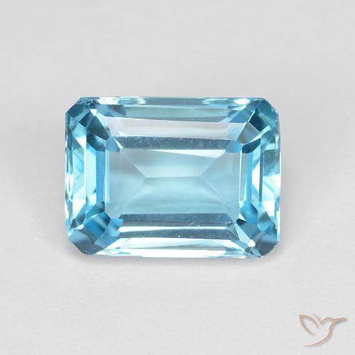 2.06ct Natürlicher Swiss Blue Topas, Smaragdschliff, VVS
