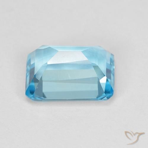 9,17 ctw natürlicher Swiss Blue Topas, Oktagonschliff, VVS