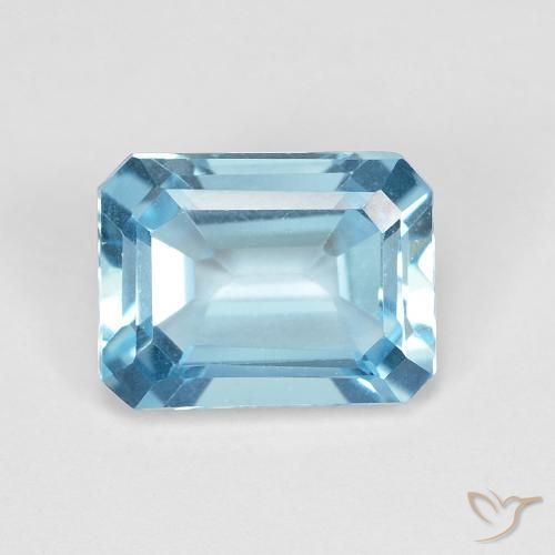 1.96ct Natürlicher Swiss Blue Topas, Smaragdschliff, VVS