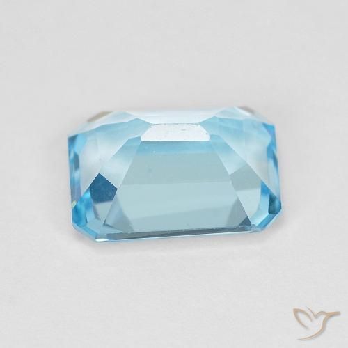 9,17 ctw natürlicher Swiss Blue Topas, Oktagonschliff, VVS