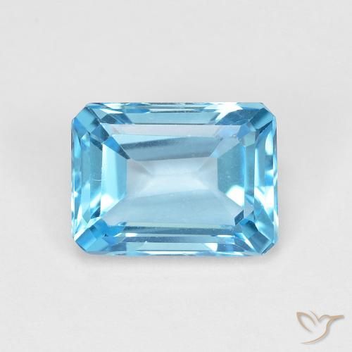 1.91ct Natürlicher Swiss Blue Topas, Smaragdschliff, VVS