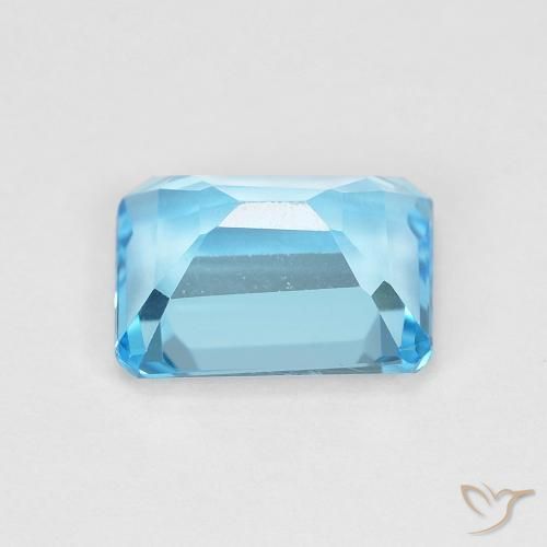 9,17 ctw natürlicher Swiss Blue Topas, Oktagonschliff, VVS