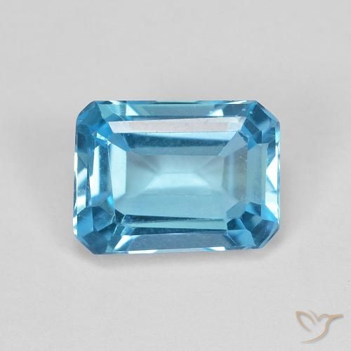1.90ct Natürlicher Swiss Blue Topas, Smaragdschliff, VVS