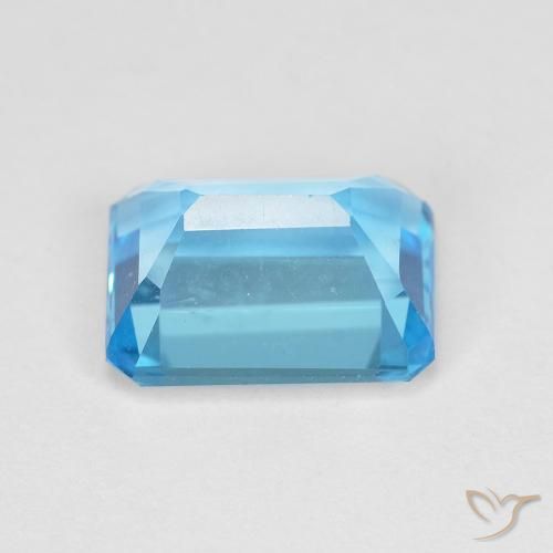 9,17 ctw natürlicher Swiss Blue Topas, Oktagonschliff, VVS