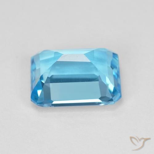9,17 ctw natürlicher Swiss Blue Topas, Oktagonschliff, VVS
