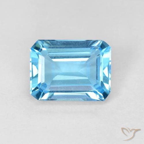 1.90ct Natürlicher Swiss Blue Topas, Smaragdschliff, VVS