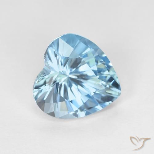 9,17 ctw natürlicher Swiss Blue Topas, Herz, VVS-VS