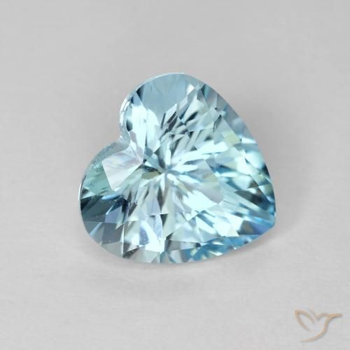2.87ct Natürlicher Himmerlblau Topas, Herz, VVS