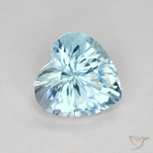 3.03ct Natürlicher Himmerlblau Topas, Herz, VVS-VS