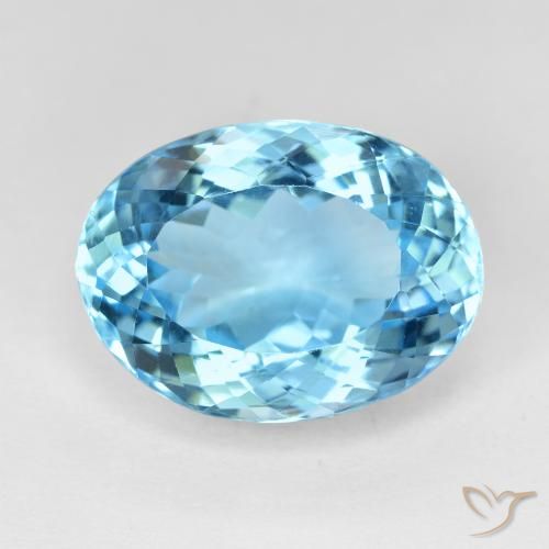 15.84ct Natürlicher Swiss Blue Topas, Oval, VVS
