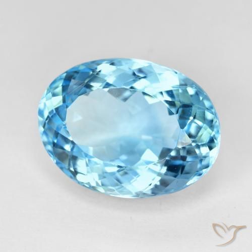 9,17 ctw natürlicher Swiss Blue Topas, Oval, VVS