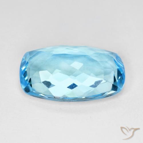 9,17 ctw natürlicher Swiss Blue Topas, Kissen, VVS